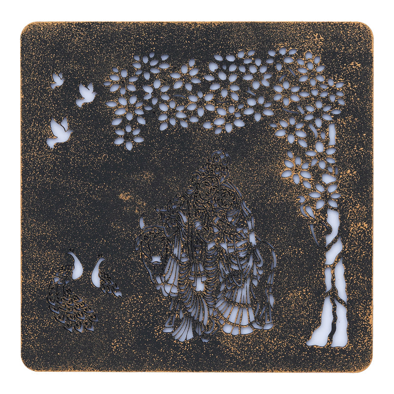 Radha Krishna LED Wooden Wall Lamp media 4
