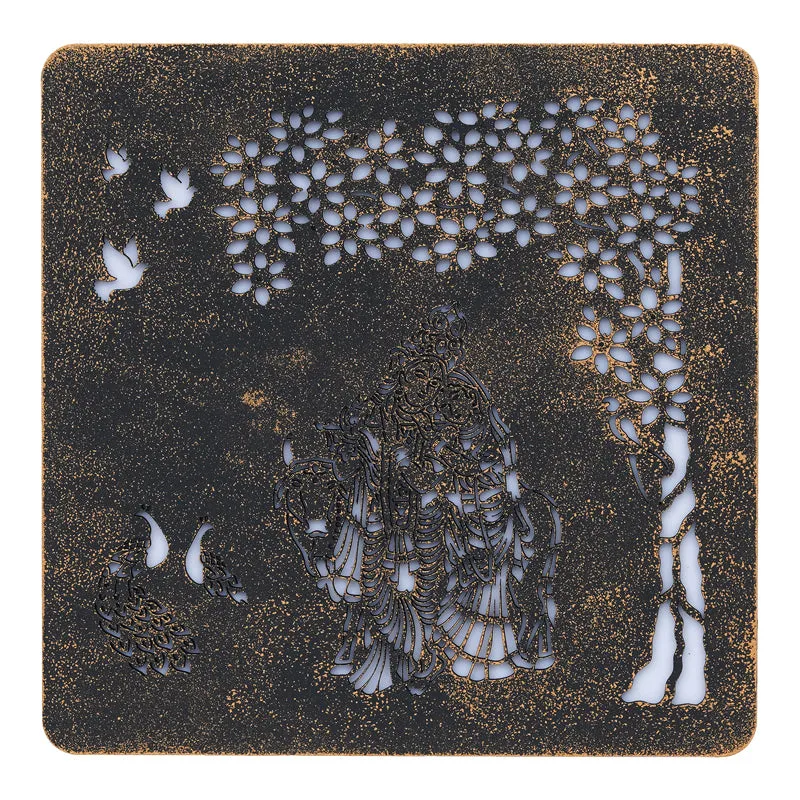 Radha Krishna LED Wooden Wall Lamp media 4
