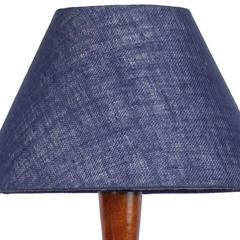 Tira Vintage Wooden Floor Lamp With Jute Shade - Blue media 3