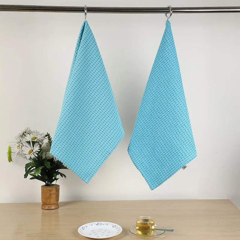 Sunbeam Cotton Kitchen Towel (Light Blue) - Set Of Two media 1