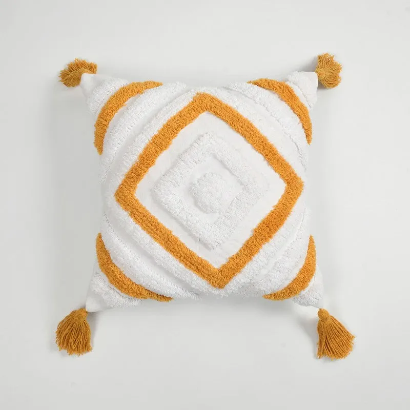 Kasper Chroma Tufted Cushion Cover (Yellow) - Set Of Two media 5