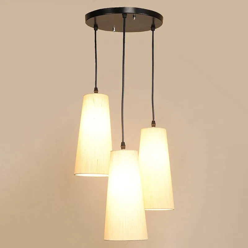 Nordic Neutral Triple Metal Ceiling Lamp - Off White media 5