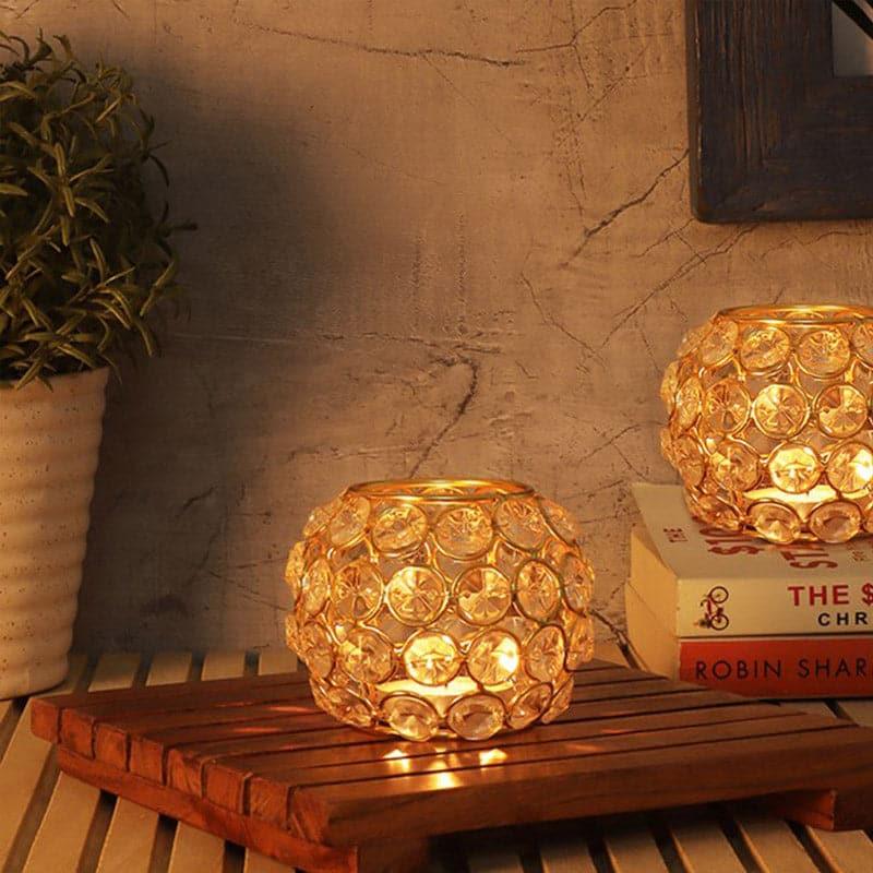 Crystal Close Tealight Candle Holder - Set Of Two media 4