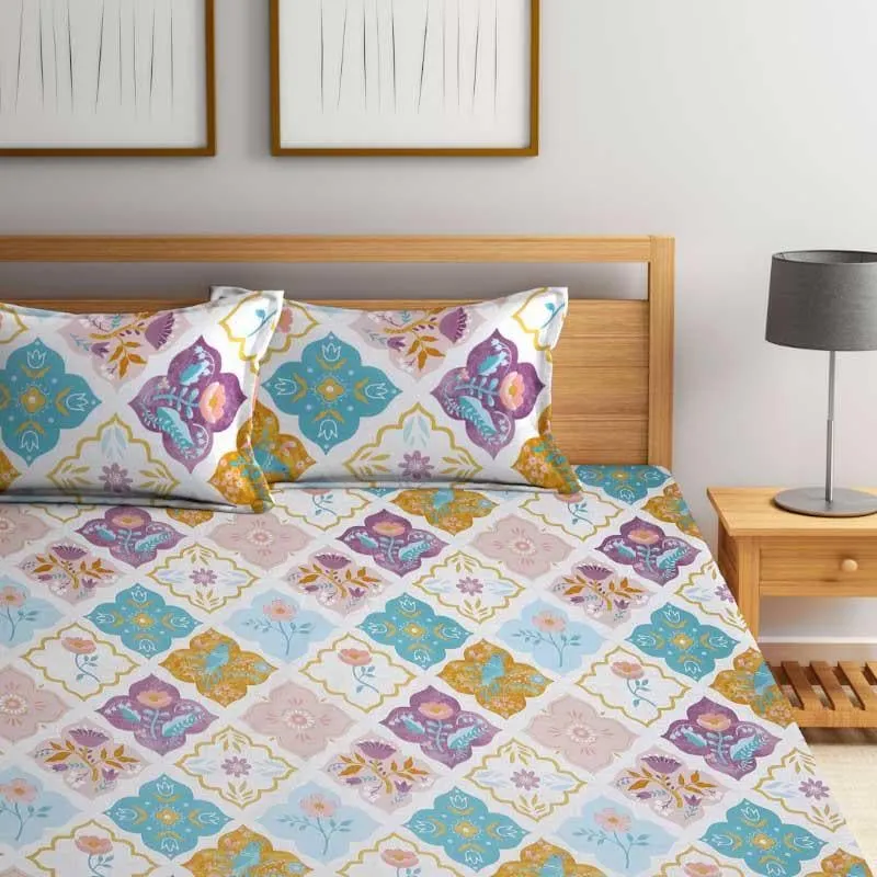 Analia Moroccon Microfiber Bedsheet - 130 GSM media 1