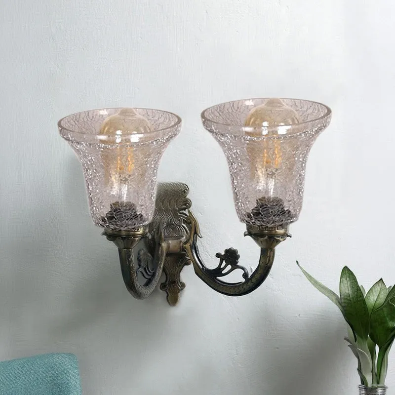 Crystal Flare Antique Base Glass Wall Lamp media 4