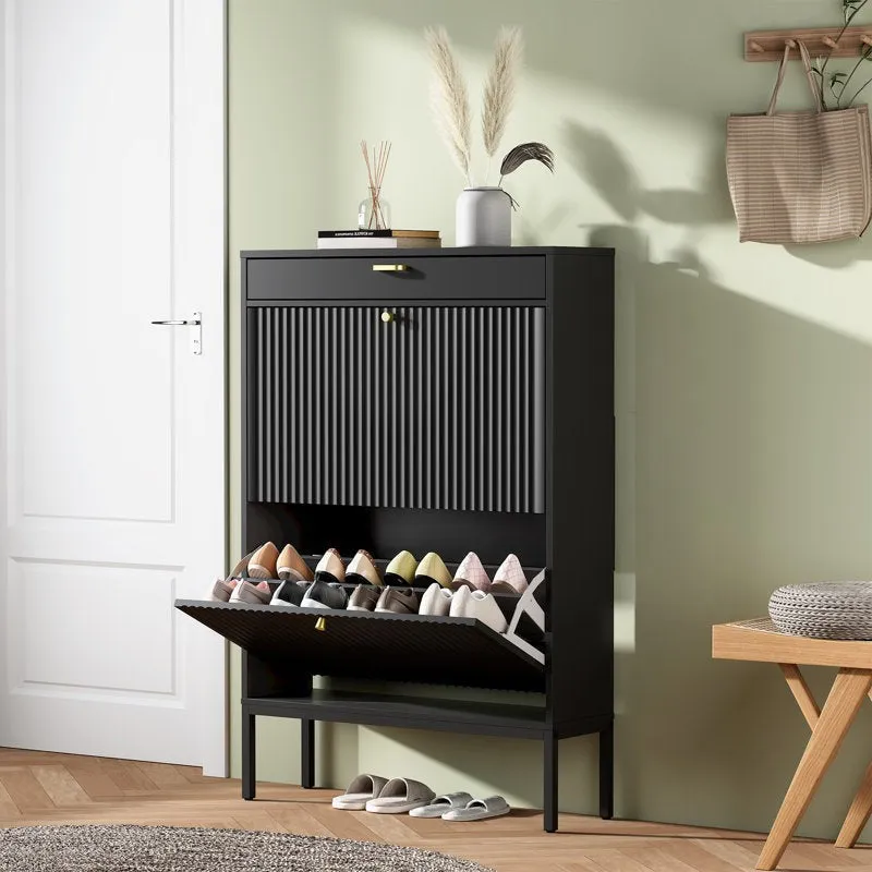 Orbit Metal Shoe Rack - Black media 1