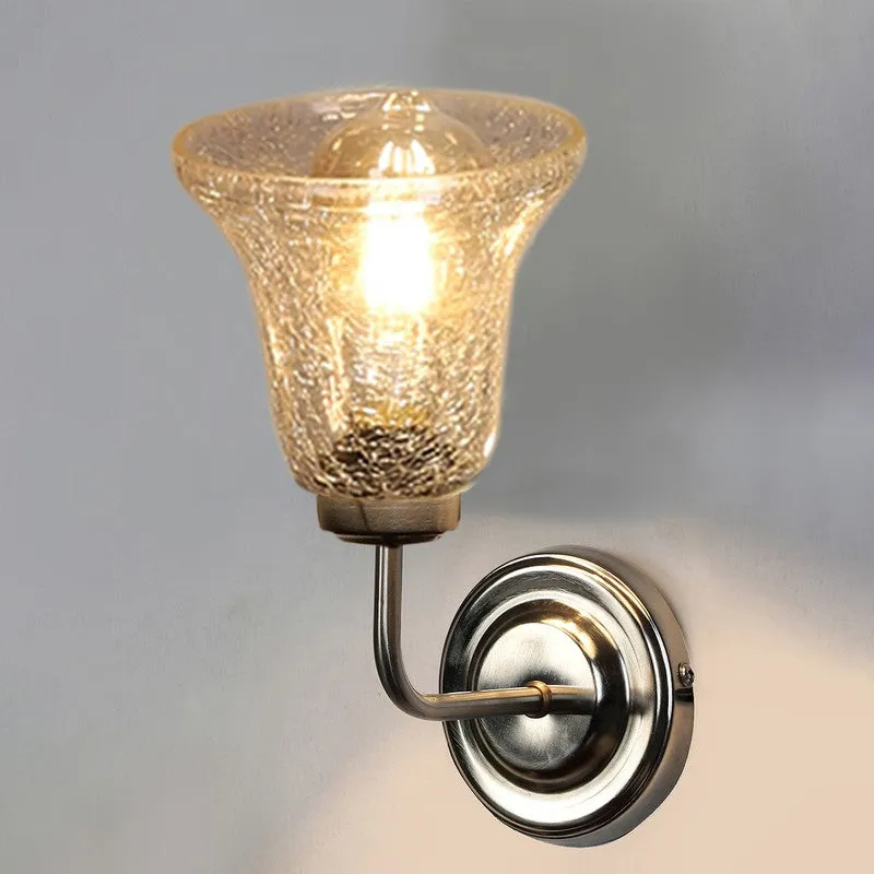 Crystal Flare Silver Base Glass Wall Lamp media 7