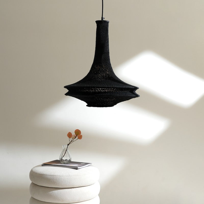 Fig Living Earth Pendant Cotton Ceiling Lamp - Black media 4