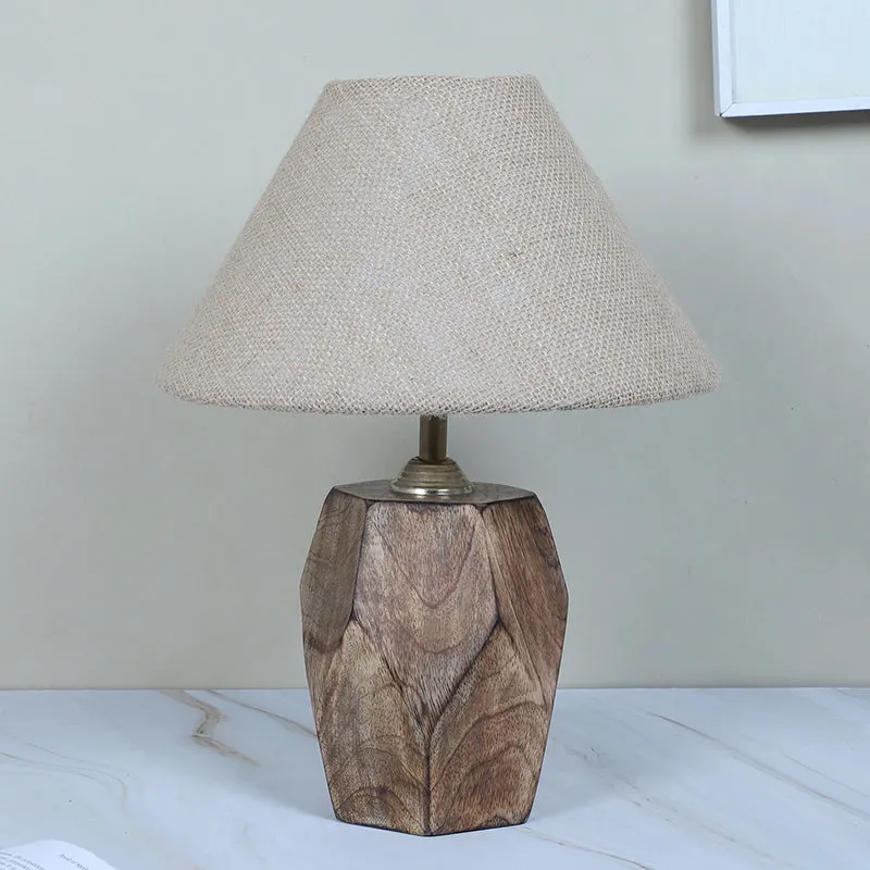 Tatami Jute & Mango Wood Table Lamp - Brown,Beige media 3