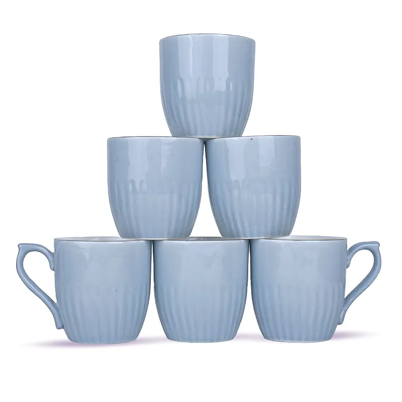 Glimo Porcelain Tea Cup (200 mL Each)/Grey)- Set of Six media 5