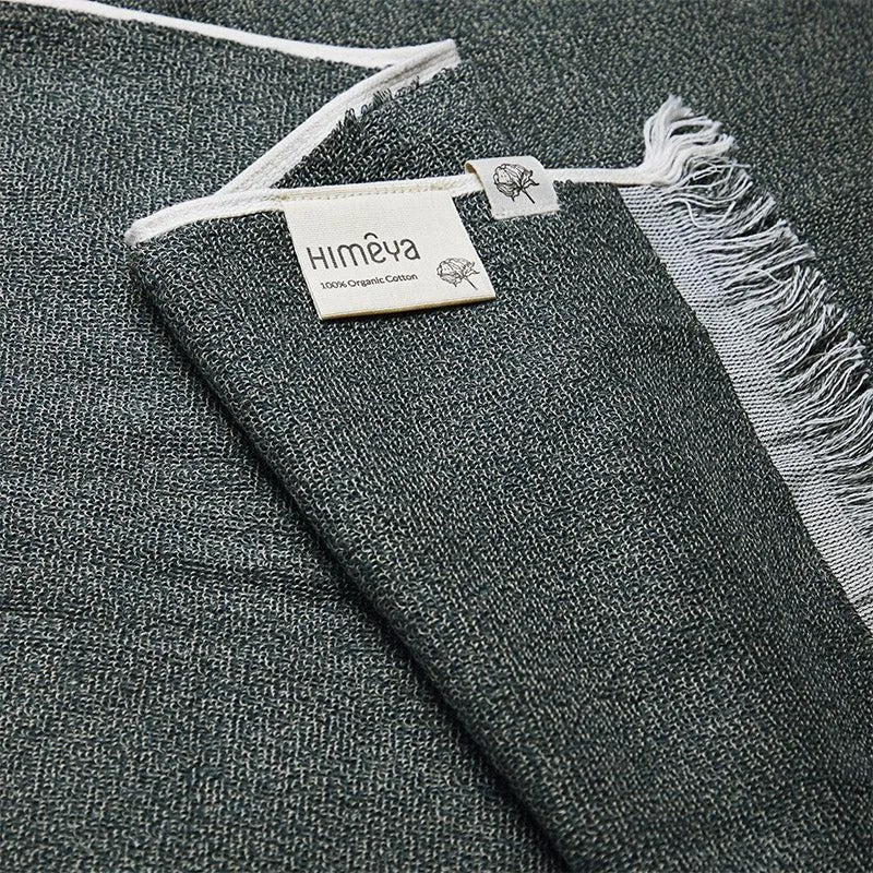 Melange Terry Cotton Bath Towel - Dark Grey media 3