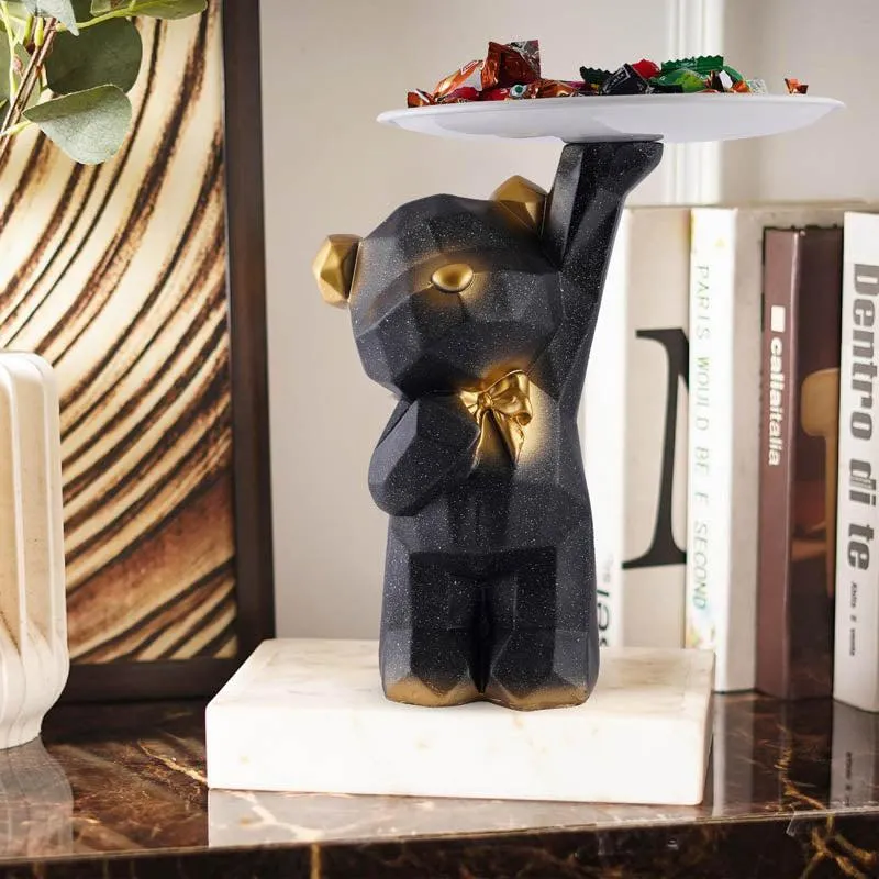 Teddy's Treat Painted Polyresin Show Piece - Black media 1