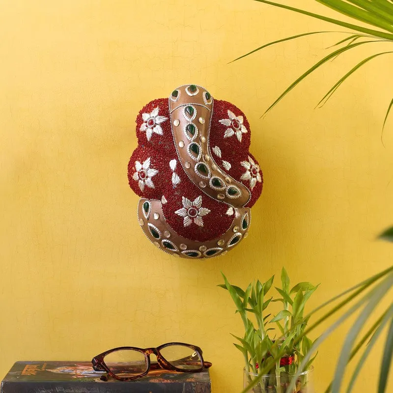 Vighnaharta Glow Glass Wall Lamp - Red media 3