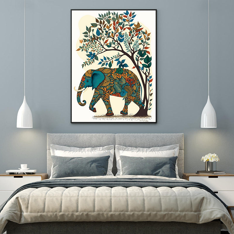 Azure Haathi Wall Art