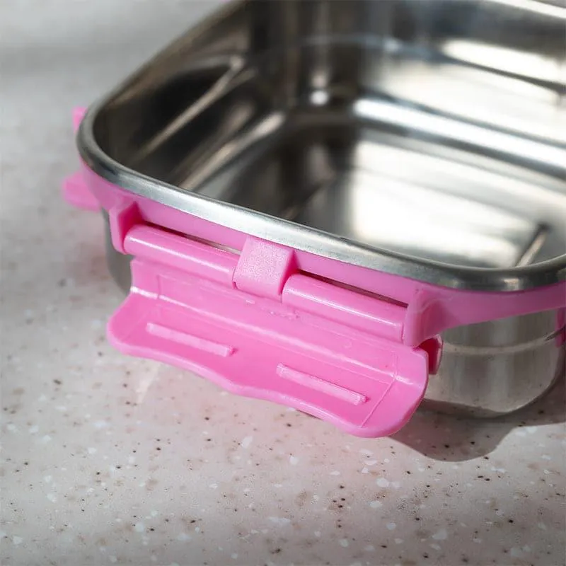 Hotserve Stainless Steel Lunch Box (Pink) - 400 mL media 8