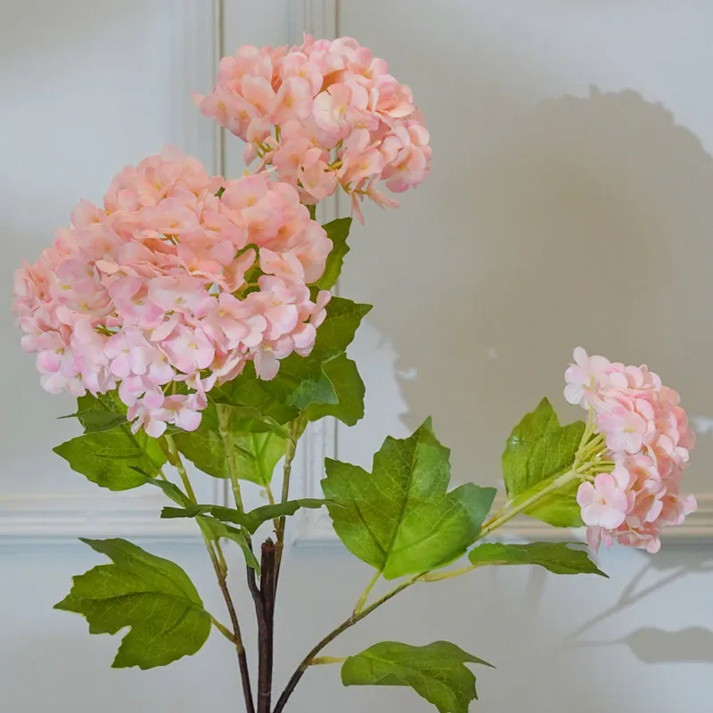 Faux Silicone Hydrangea Flower Stick (Light Pink) - 29 CM media 4