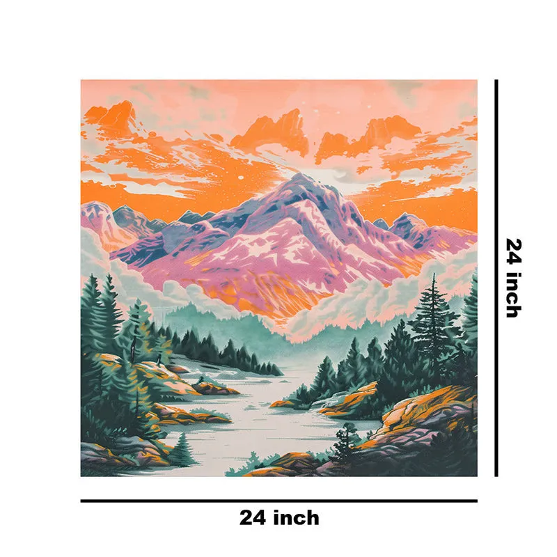 Alpine Forest Wall Painting media 8