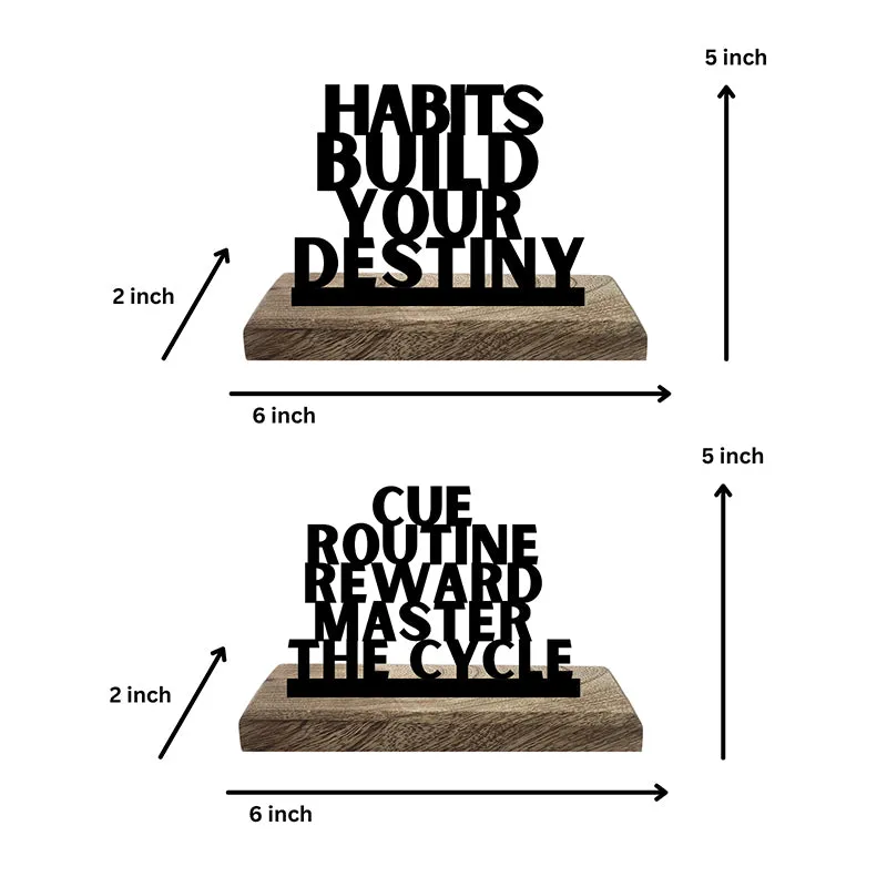 Habits & Rewards Showpiece - Set Of Two media 5