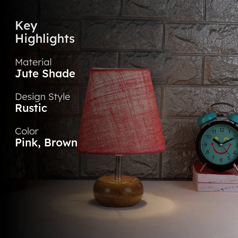 Astrova Jute Table Lamp - Pink,Brown media 2
