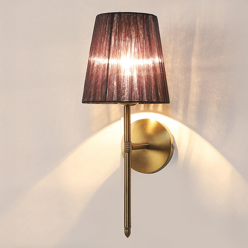 Enida Iron Wall Lamp with Fabric Shade media 5