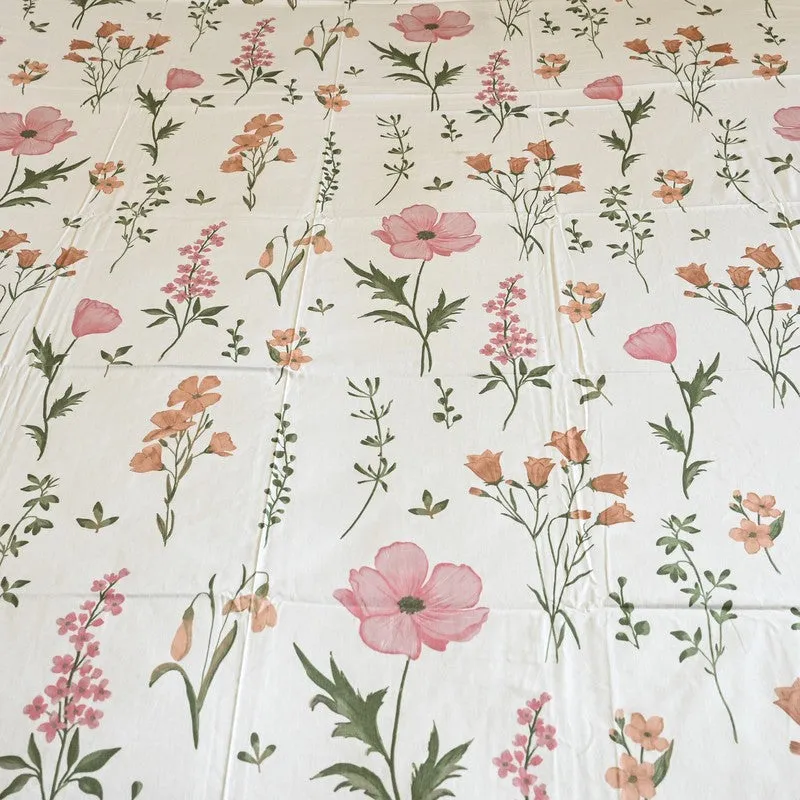 Flora Mist Cotton Bedsheets (Pink) - 400 TC media 7