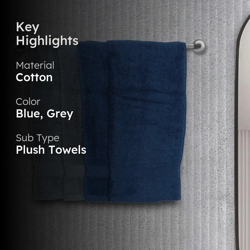 Miorah Hand Towel (Grey & Blue) - Set Of Four media 2