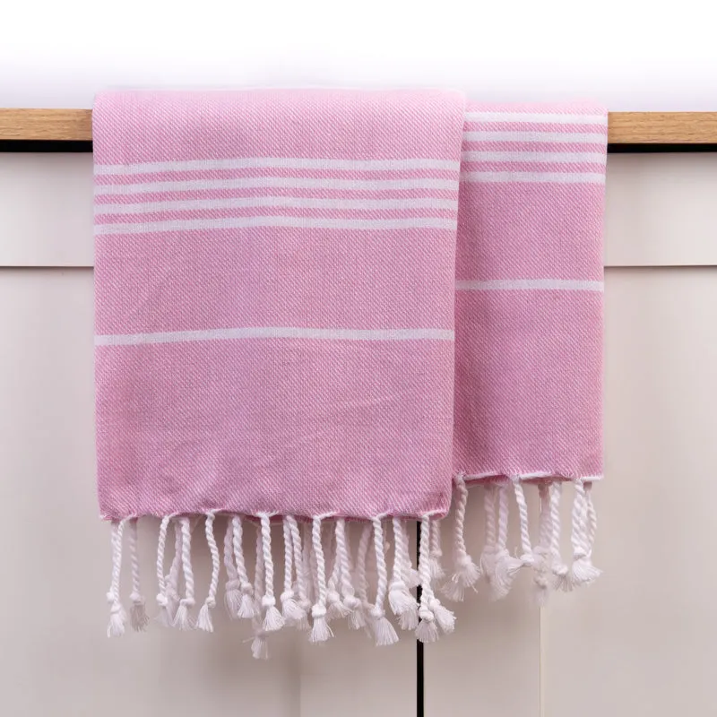 Luxe Linen Bath Towel - Pink media 1
