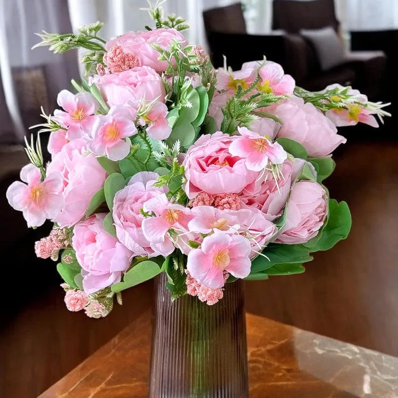 Whisper Rose Artificial Flower (Pink) - Set Of Two media 3