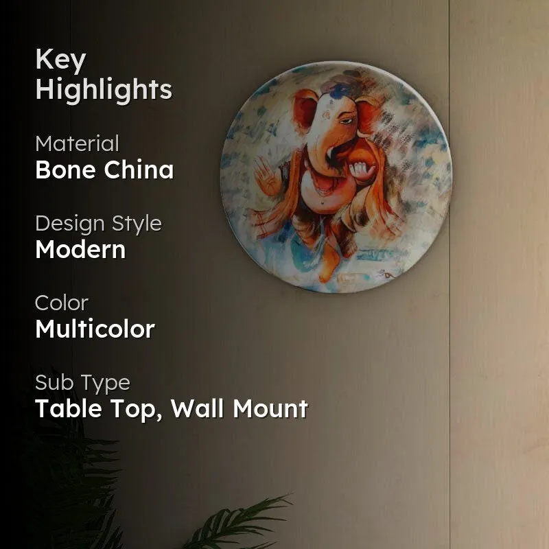Gajanana Inspired Decorative Plate media 2