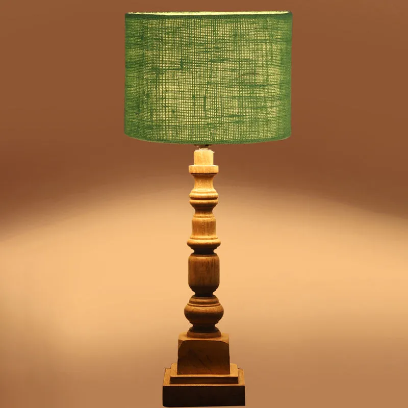 Sienna I Arbor Wooden Table Lamp - Green,Brown media 5