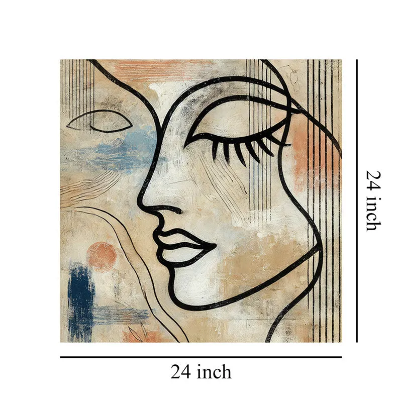 Woman Line Art Wall Painting media 7