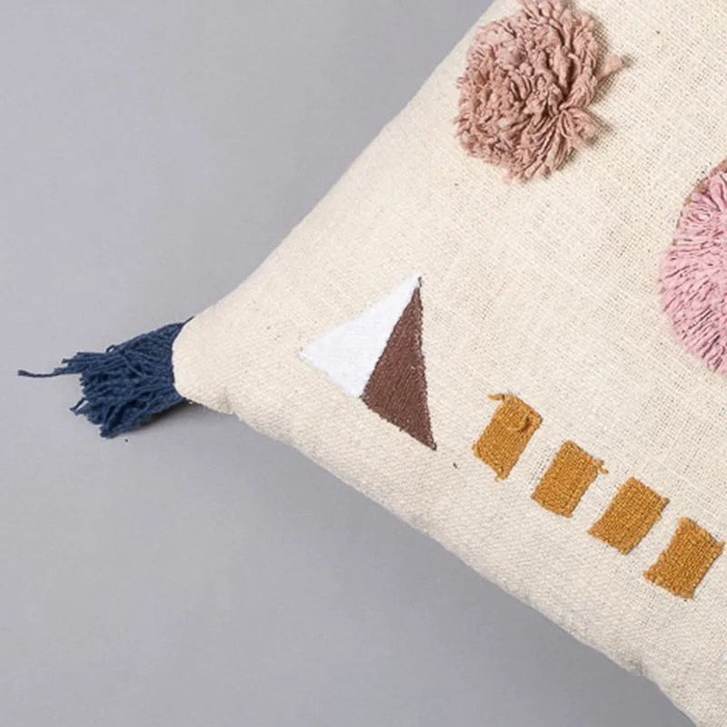 Pom Pom Touch Embroidered Cushion Cover media 6