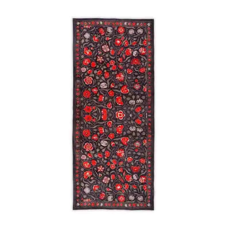 Floral Rush Cotton Hand Woven Runner Rug media 4
