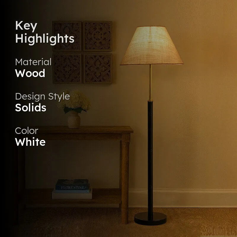 Dream Line Wooden Floor Lamp - White media 2