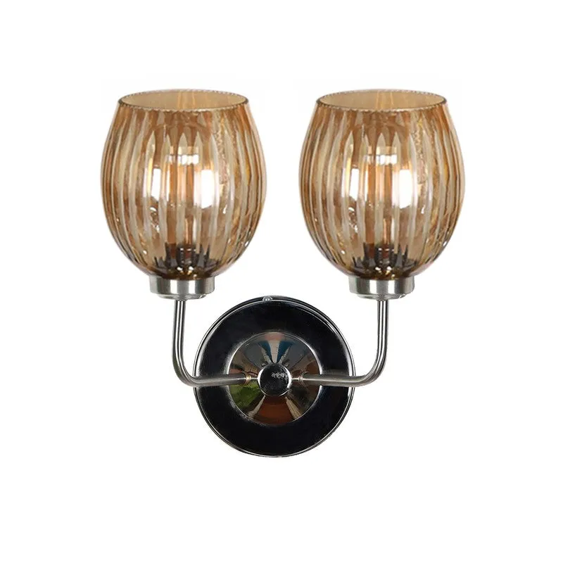 Vintage Glow Twin Shade Glass Wall Lamp media 6