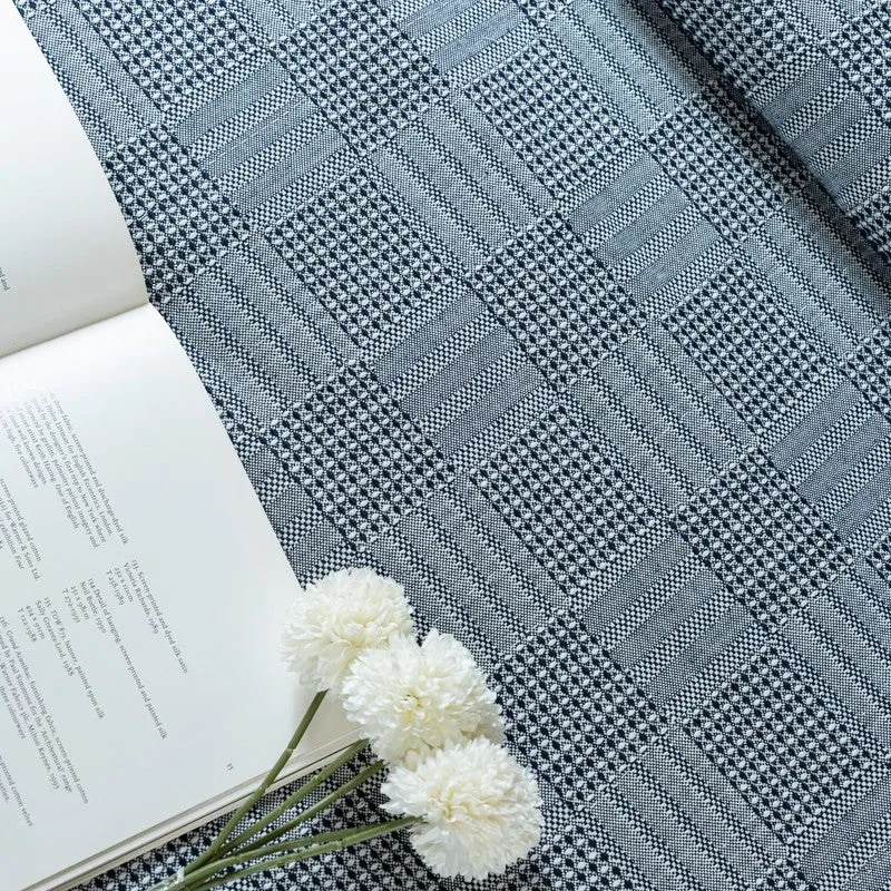 GridForm Cotton Bedsheet (Navy Blue) - 300 TC media 6