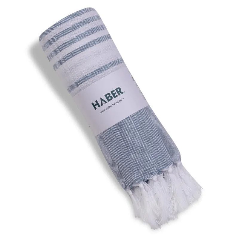 Striped Bliss Bath Towel - Koi Blue media 3