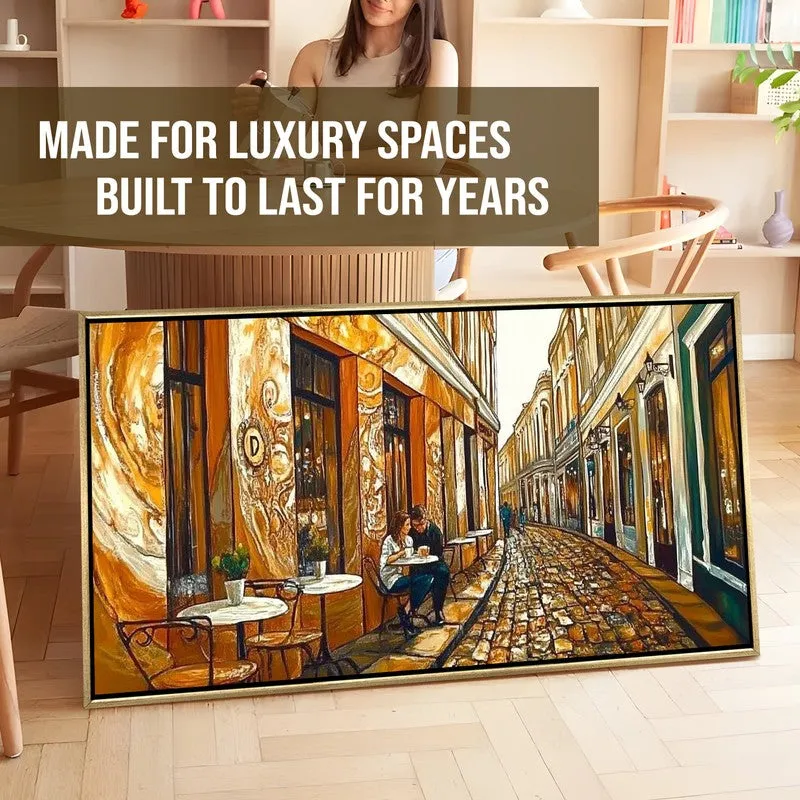 Painted Alleyway Canvas Wall Painting With Frame media 7