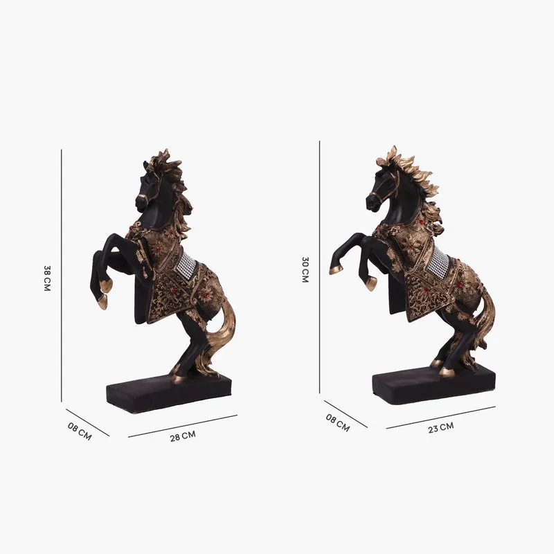 Imperial Horse Polyresin Showpiece - Set Of Two media 7