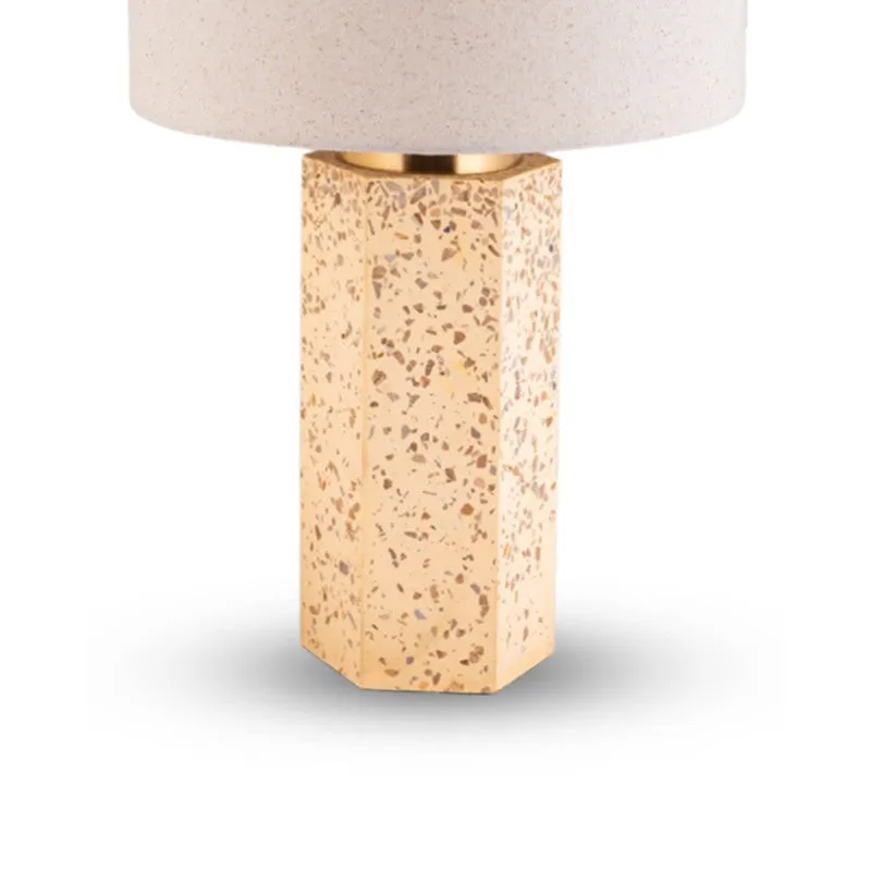 AarviDecor Kensington Designer Fabric Table Lamp - White media 5