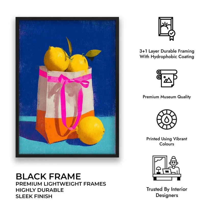 Juicy Lemonade Canvas Wall Painting - Black Frame media 9