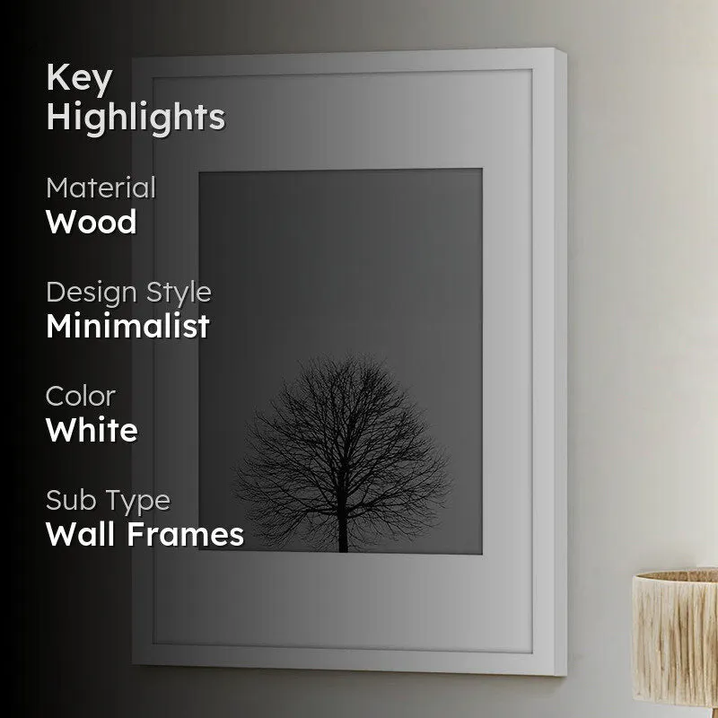 Themis Wooden Photo Frame - White media 2