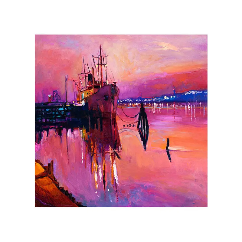 Twilight On The Sea Wall Painting media 5