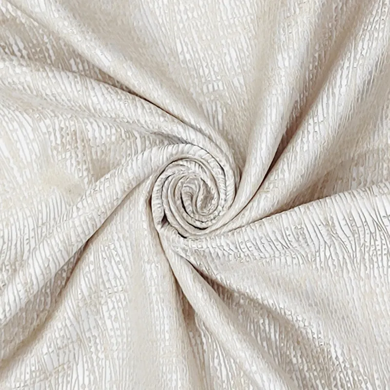 Clovar Jaquard Blackout Curtain (Golden Beige) - Set Of Two media 4