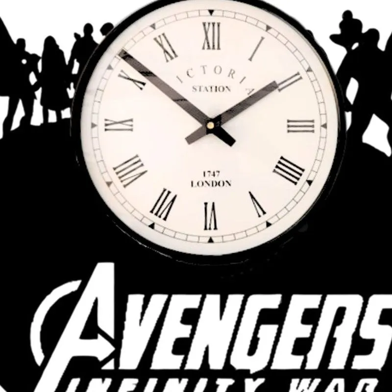 Avengers Steel Analog Wall Clock - Black media 5