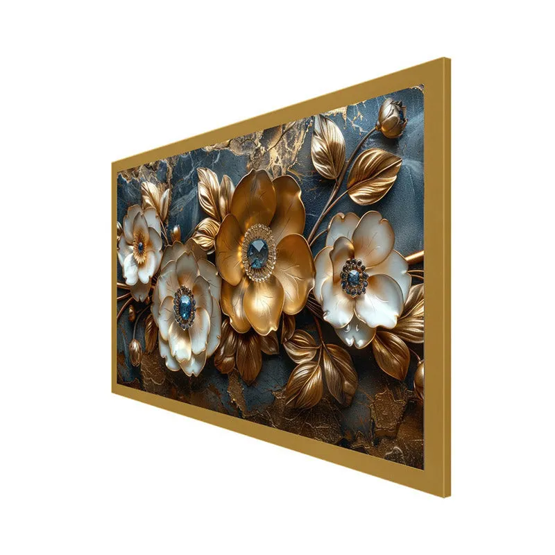 Kismet Metallica Flora Canvas Wall Painting media 4