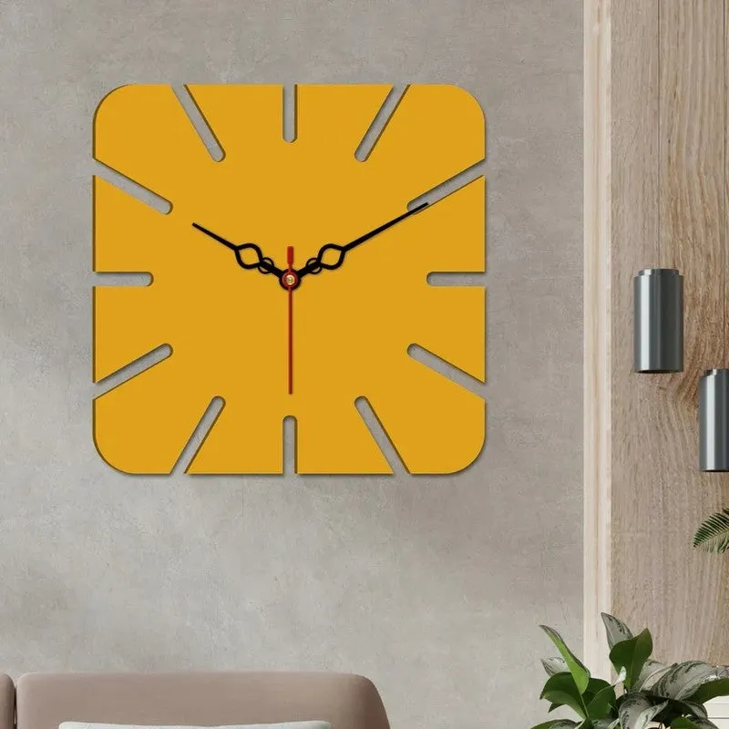 Sharp Edge Square Wooden Wall Clock media 4