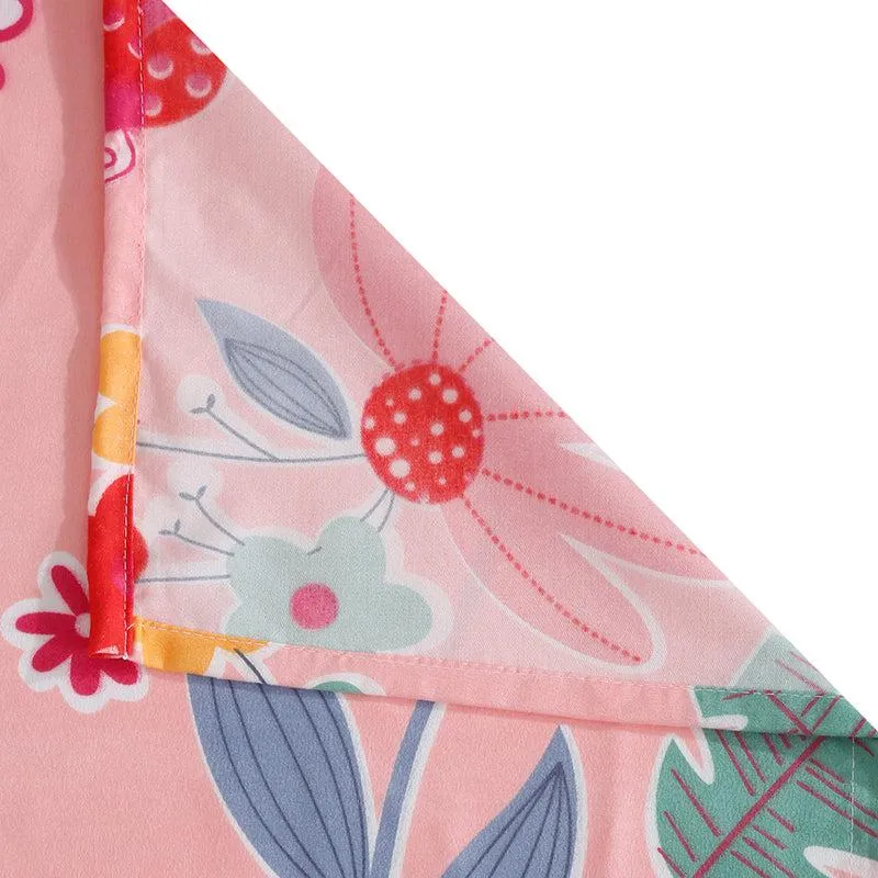 Blooming Fuschia Floral Frilled Bedding Set - Five Piece Set media 7