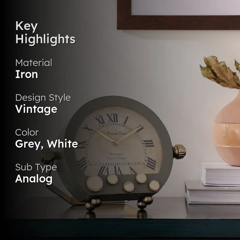 Cosie Table Clock - Grey media 2