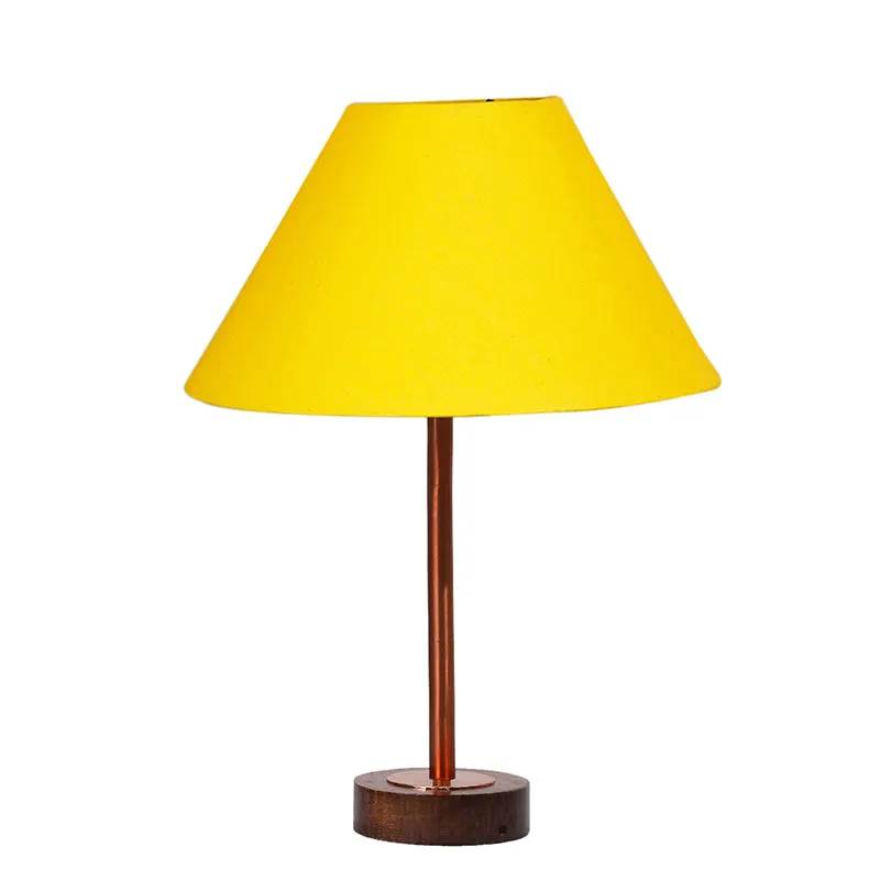 Cotin II Rodin Wooden Table Lamp - Yellow,Copper,Brown media 4